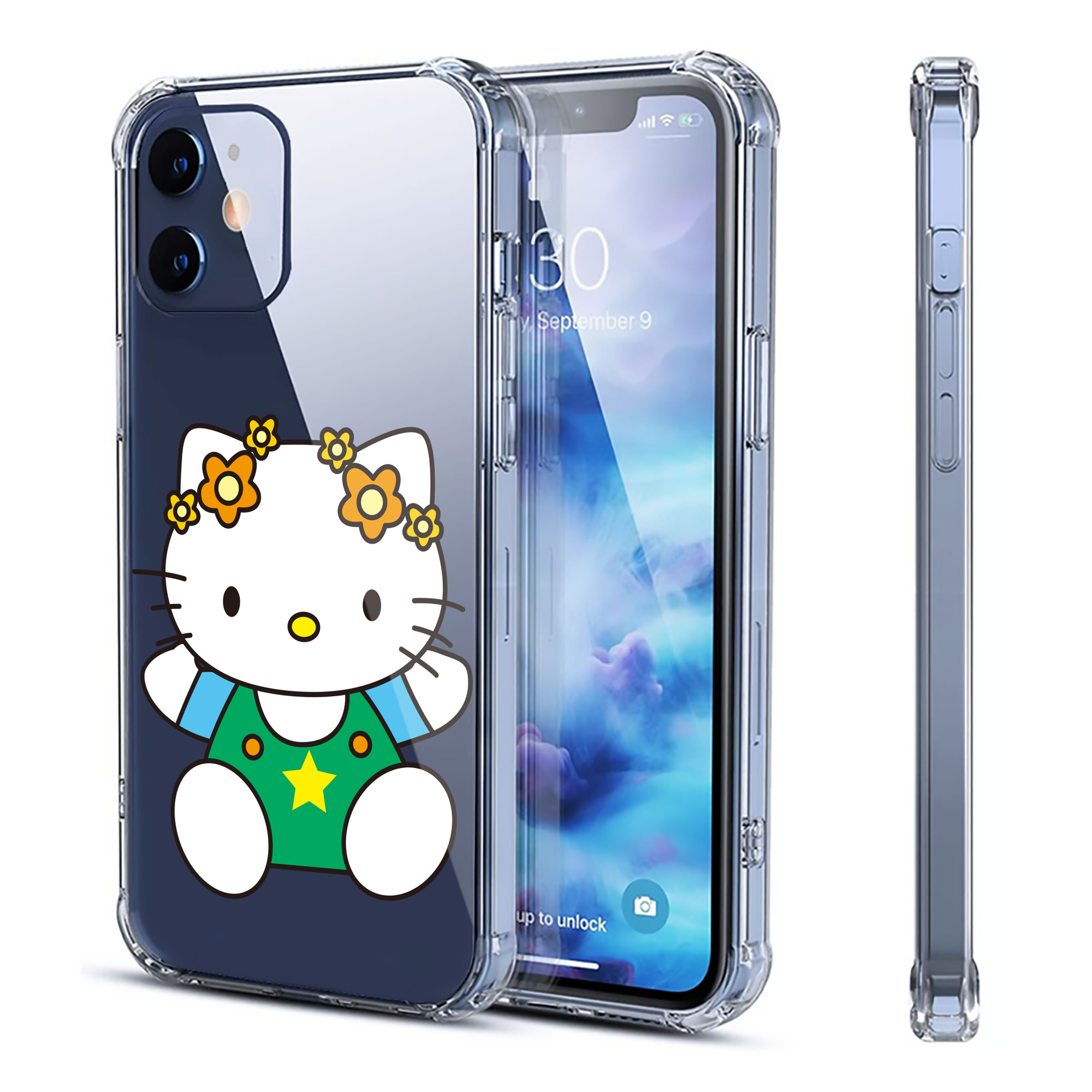 （画像用） Hello Kitty ハローキティ 【iPhone 12シリーズ対応】透明スマホケース（クリアソフトケース）